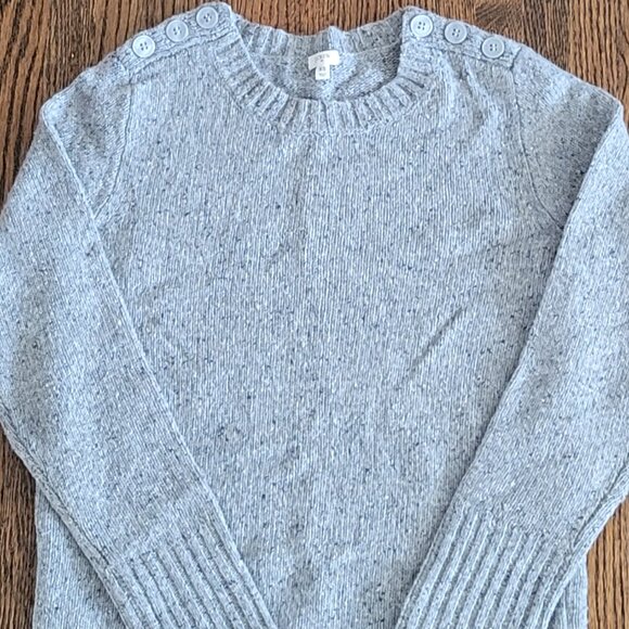 J. Crew Lambs Wool Gray Crew Neck Sweater Women's Size XS J. Crew - Picture 7 of 12